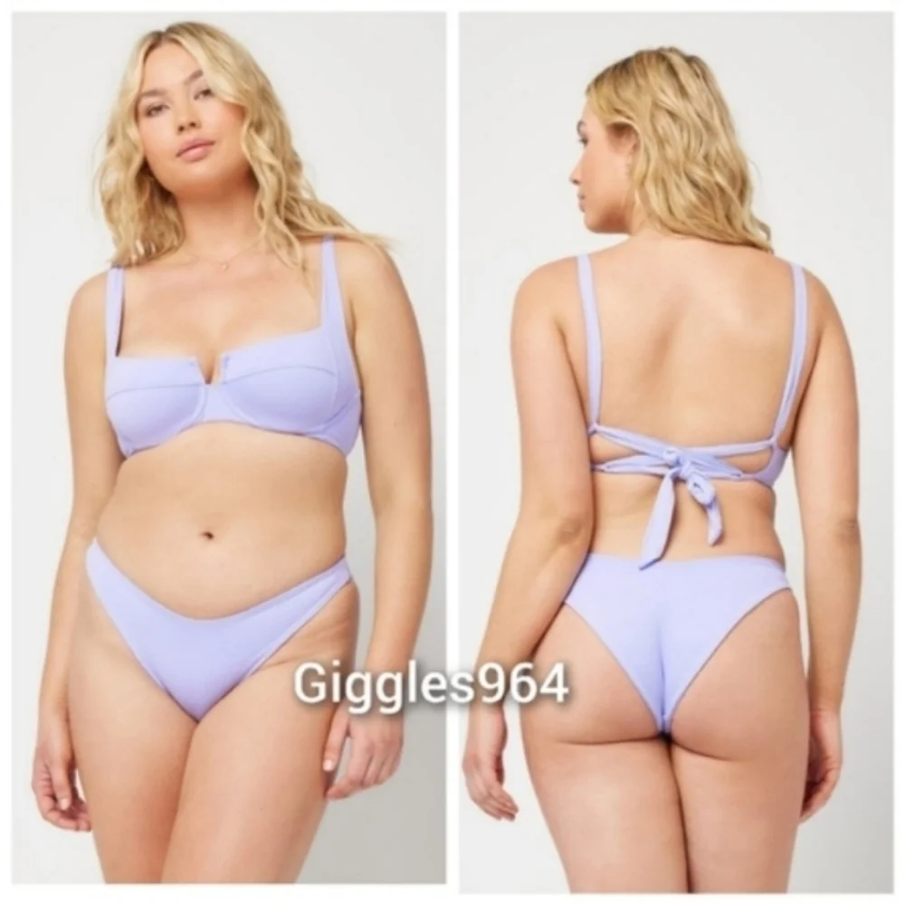 L*Space Camellia Cabana Bikini Set Wisteria